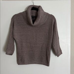 INC vowel neck taupe sweater